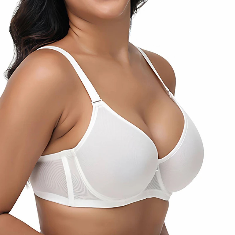 Plus Size Women's Mesh Support - Underwire Bra Padded ulasan dan harga