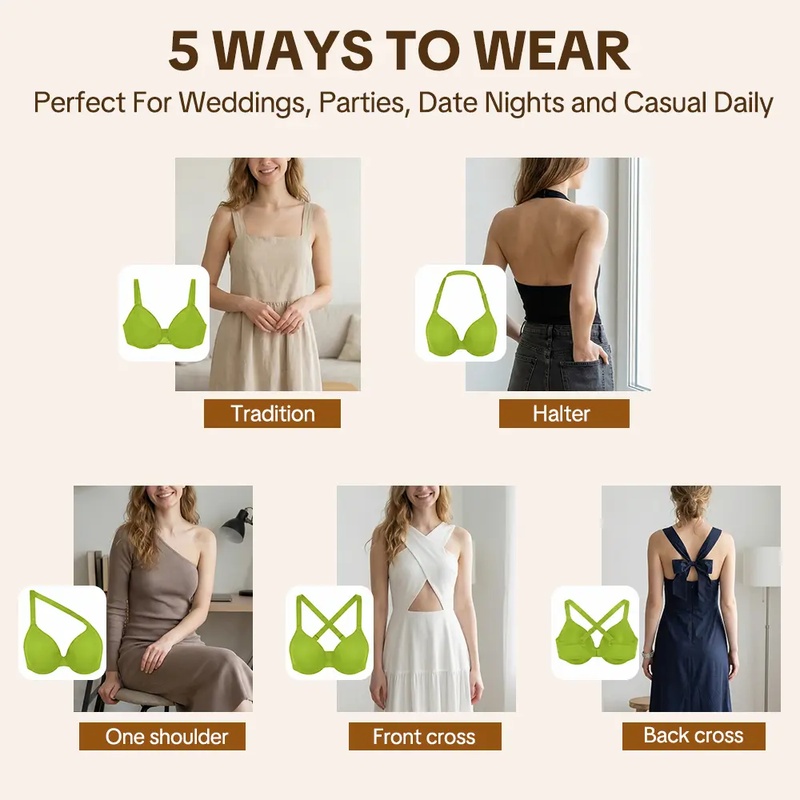 HSIA Seraphina 5-Way Multiway  - Underwire Bra Padded ulasan dan harga
