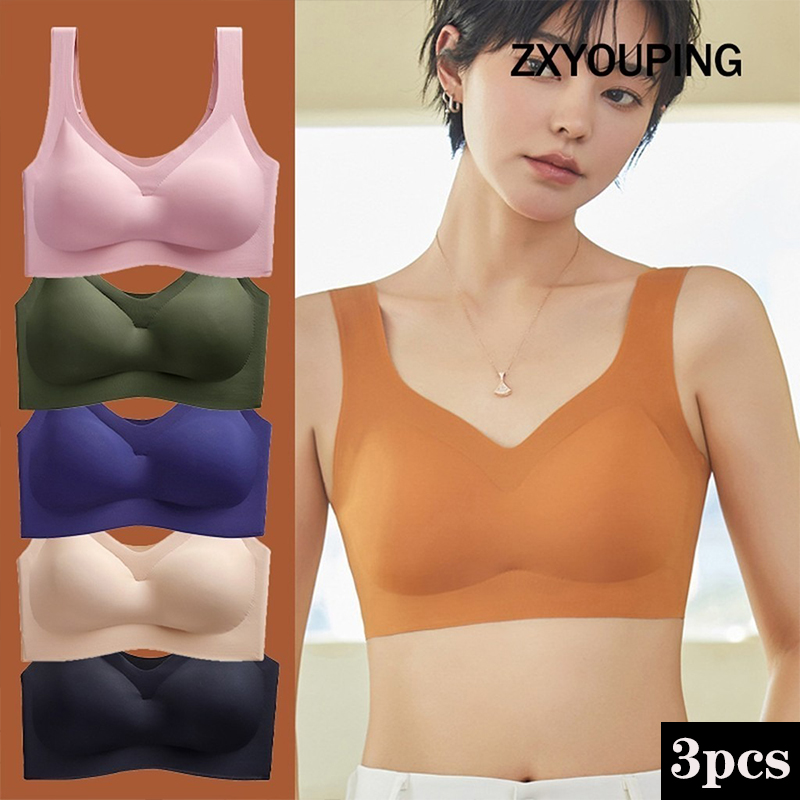 3PCS Sexy Sports Bra Seamless  - Wirefree Bra Comfort ulasan dan harga