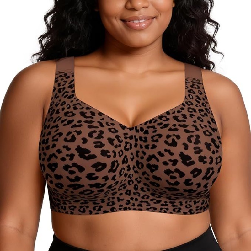 Leopard Jelly Bras No Underwir - Minimizer Bra Women ulasan dan harga